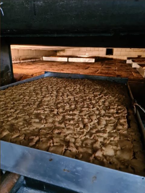 Blacha kołocza z kruszonką w naszym starym piecu